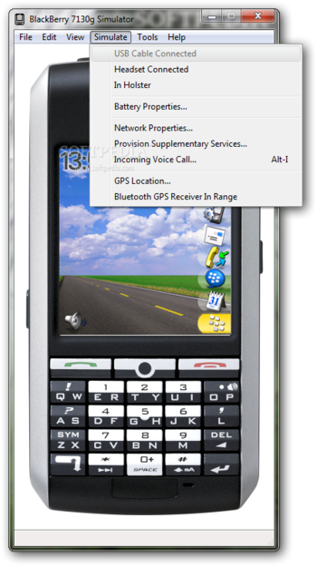 BlackBerry 7130g Simulator screenshot 5