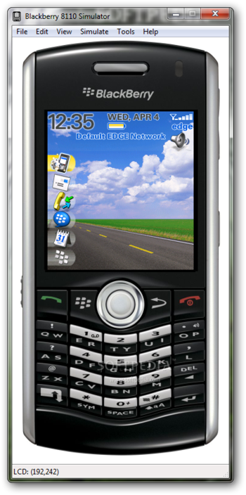 BlackBerry 8110 Simulator screenshot