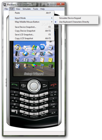 BlackBerry 8110 Simulator screenshot 3