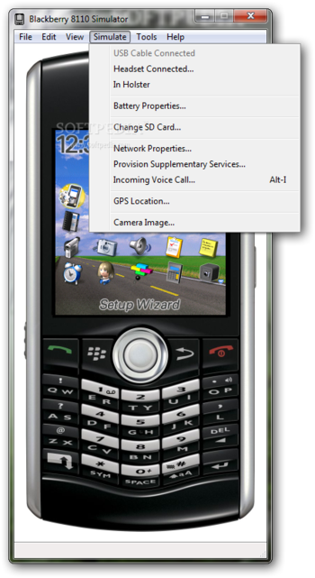 BlackBerry 8110 Simulator screenshot 5