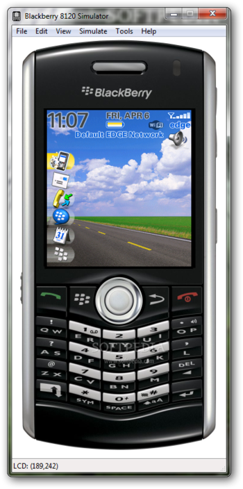 BlackBerry 8120 Simulator screenshot