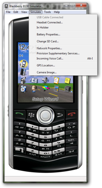 BlackBerry 8130 Simulator screenshot 5