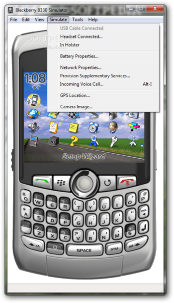 BlackBerry 8330 Simulator screenshot 5