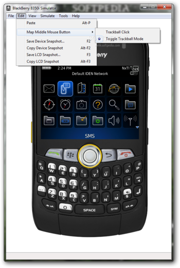 BlackBerry 8350i Simulator screenshot 3