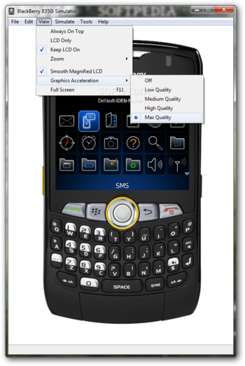 BlackBerry 8350i Simulator screenshot 4