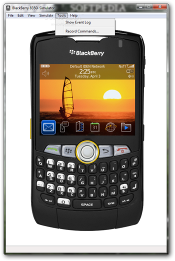BlackBerry 8350i Simulator screenshot 6