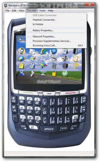 BlackBerry 8700 Simulator screenshot 5
