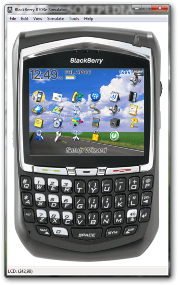 BlackBerry 8703e Simulator screenshot 2
