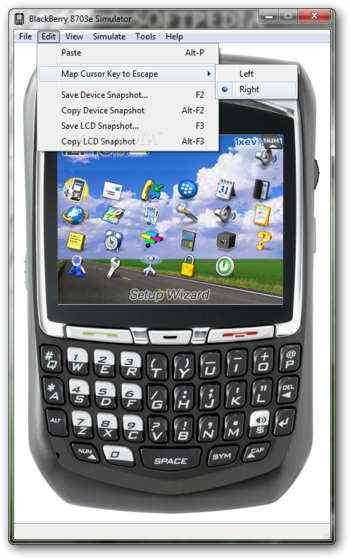 BlackBerry 8703e Simulator screenshot 3