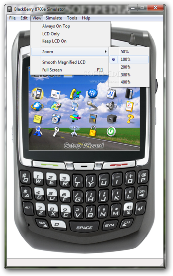 BlackBerry 8703e Simulator screenshot 4