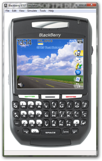 BlackBerry 8707 Simulator screenshot