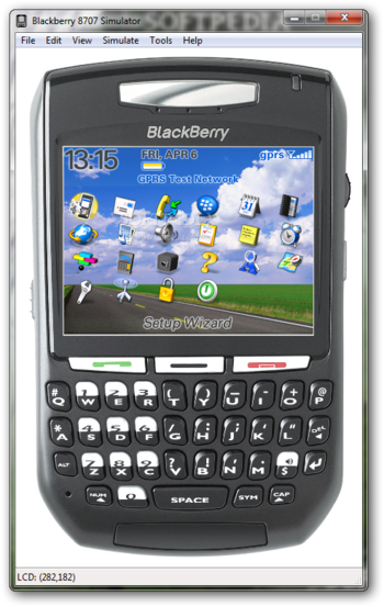 BlackBerry 8707 Simulator screenshot 2