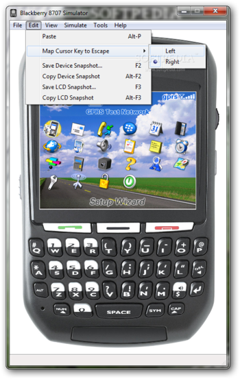 BlackBerry 8707 Simulator screenshot 3