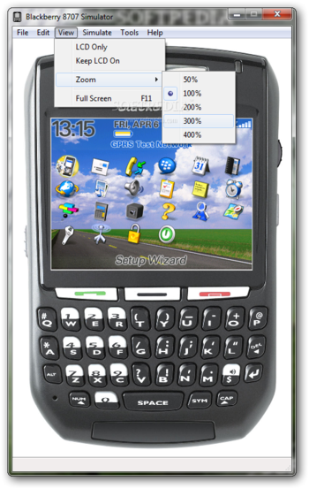 BlackBerry 8707 Simulator screenshot 4