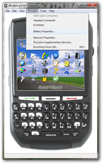 BlackBerry 8707 Simulator screenshot 5
