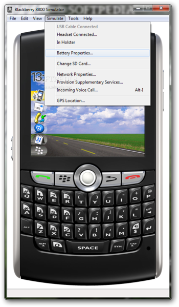BlackBerry 8800 Simulator screenshot 5