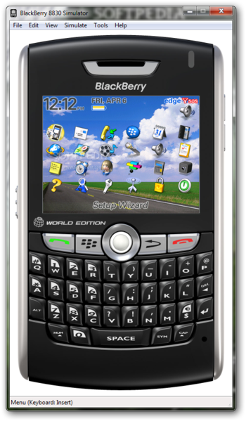 BlackBerry 8830 Simulator screenshot 2