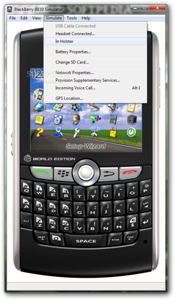 BlackBerry 8830 Simulator screenshot 5