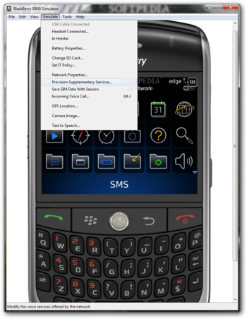 BlackBerry 8900 Simulator screenshot 5