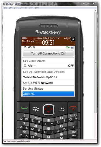 BlackBerry 9100 Simulator screenshot 2