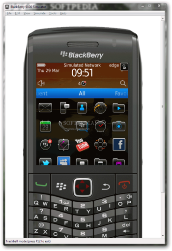 BlackBerry 9100 Simulator screenshot 3