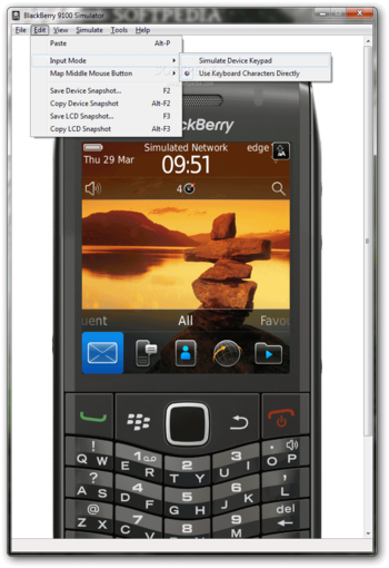 BlackBerry 9100 Simulator screenshot 4