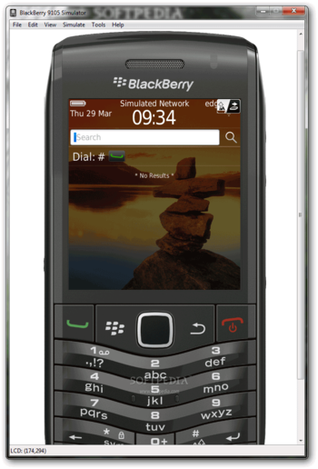 BlackBerry 9105 Simulator screenshot