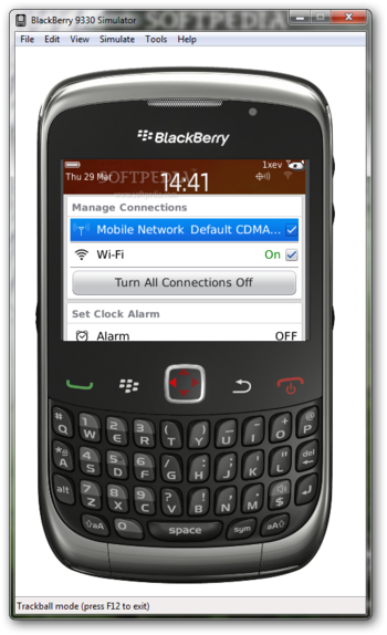 BlackBerry 9330 Simulator screenshot 2