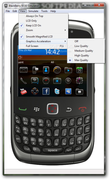 BlackBerry 9330 Simulator screenshot 5