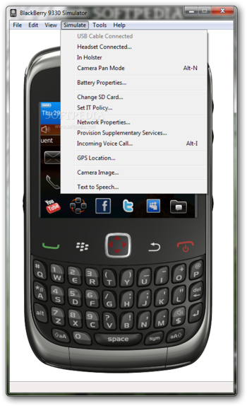 BlackBerry 9330 Simulator screenshot 6