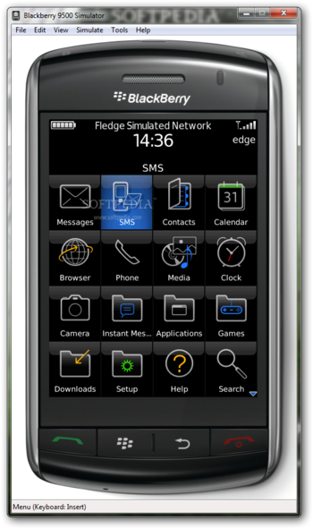 BlackBerry 9500 Simulator screenshot 2