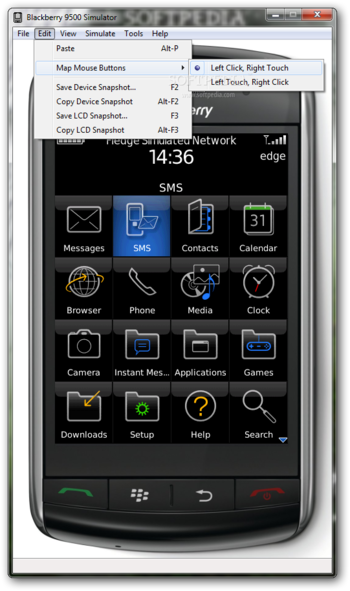 BlackBerry 9500 Simulator screenshot 3