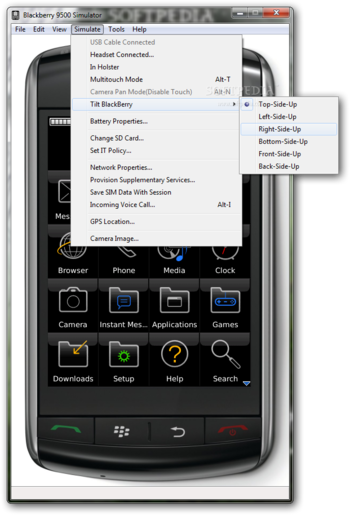 BlackBerry 9500 Simulator screenshot 5