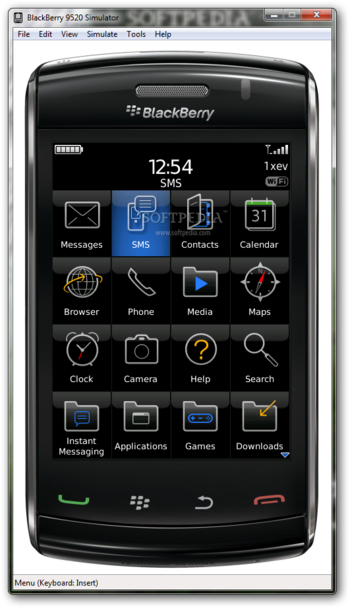 BlackBerry 9520 Simulator screenshot 2