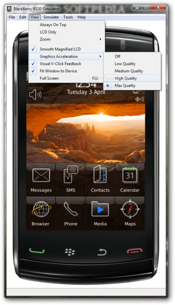 BlackBerry 9520 Simulator screenshot 4