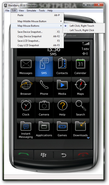 BlackBerry 9530 Simulator screenshot 3