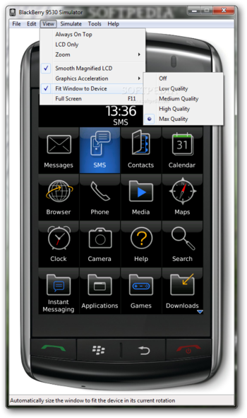 BlackBerry 9530 Simulator screenshot 4