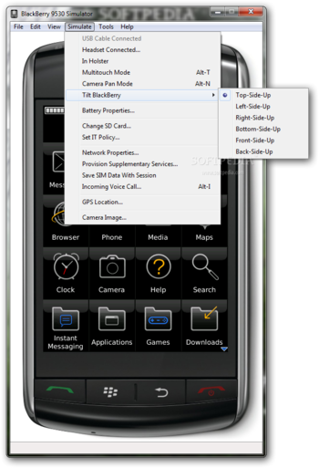 BlackBerry 9530 Simulator screenshot 5
