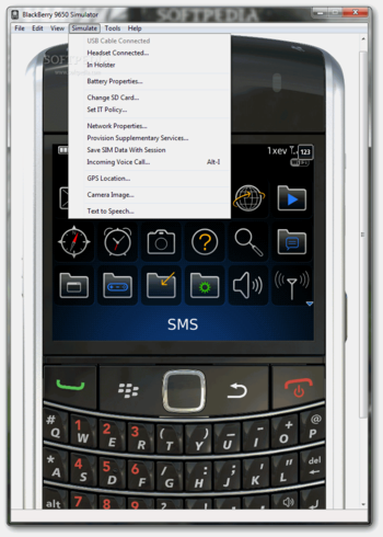 BlackBerry 9650 Simulator screenshot 5