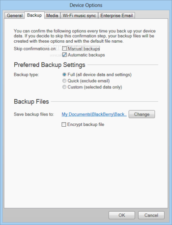 BlackBerry Desktop Software screenshot 12