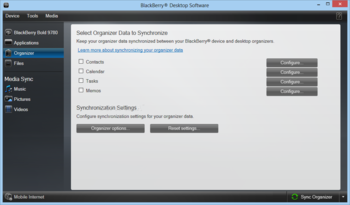 BlackBerry Desktop Software screenshot 3