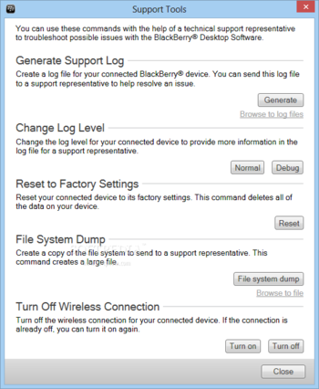 BlackBerry Desktop Software screenshot 9