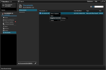 BlackBerry Link screenshot 8