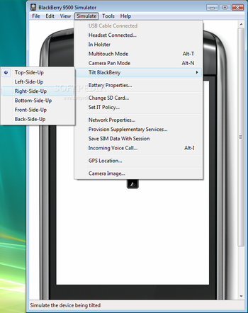 BlackBerry Smartphone Simulator screenshot 4