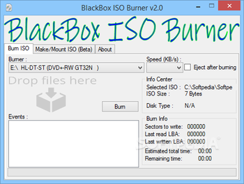 BlackBox ISO Burner screenshot