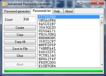 Blackman's Advanced Password Generator screenshot 2