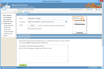 Blasting Fax Server screenshot 2