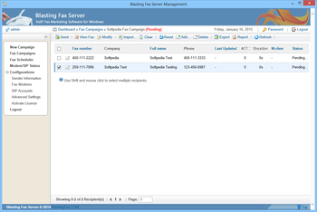 Blasting Fax Server screenshot 3