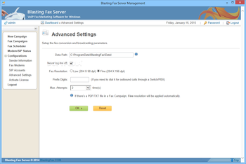 Blasting Fax Server screenshot 6