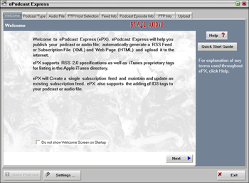 Blaze Audio ePodcast Express screenshot